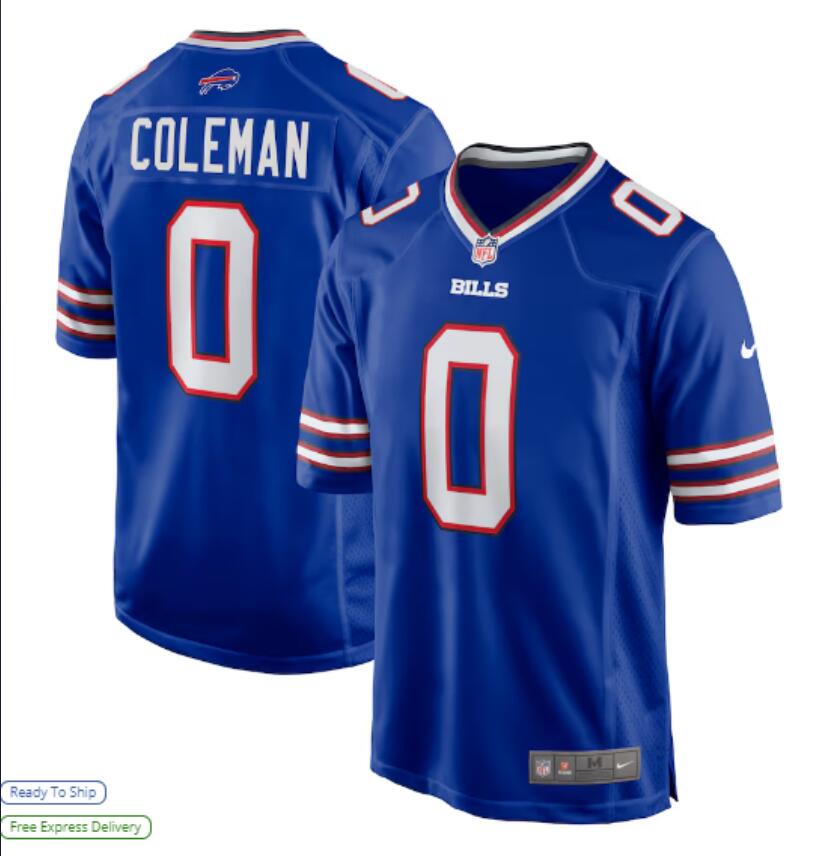 Men Buffalo Bills #0 Coleman Blue 2024 Nike Limited NFL Jersey style 8->customized mlb jersey->Custom Jersey